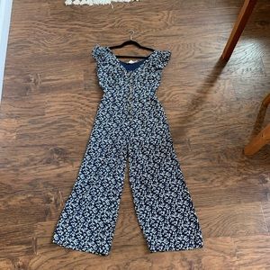Blue Floral Jumpsuit